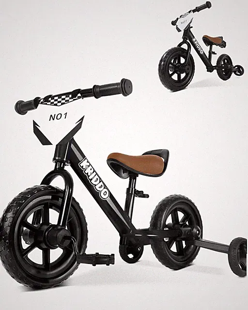 2-in-1 Kids Tricycle and Toddler Balance Bike 2 Year Old, Detachable Pedals and