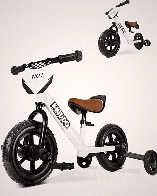 2-in-1 Tricycle and Balance Bike 2 Year Old, Detachable Pedals and Stowable T...