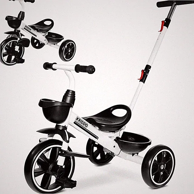 2-in-1 Tricycle for Ages 18 Months to 5 Years Old - Extended Push Handle for...