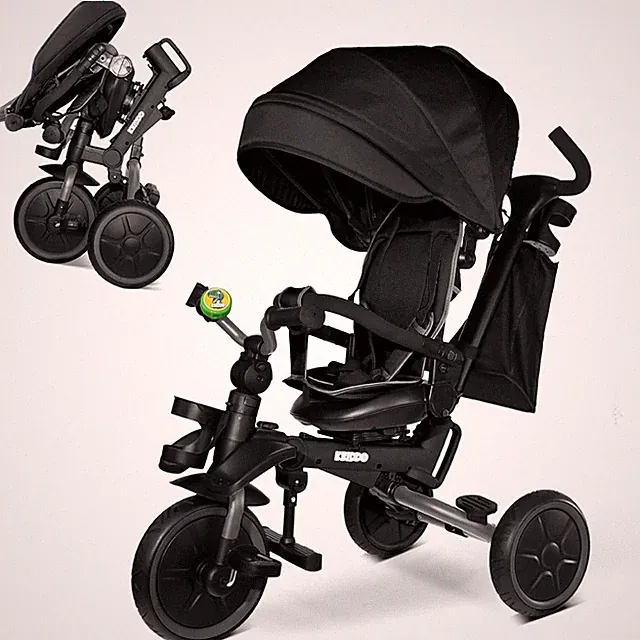 8-In-1 Foldable Tricycle Stroller for Toddlers 18 Months to 5 Years, 5-Point Sea