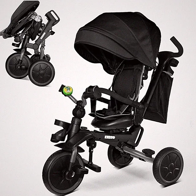 8-in-1 Tricycle Stroller for Toddlers 18 Months-5 Years, 5-Point Harness, 1-Step