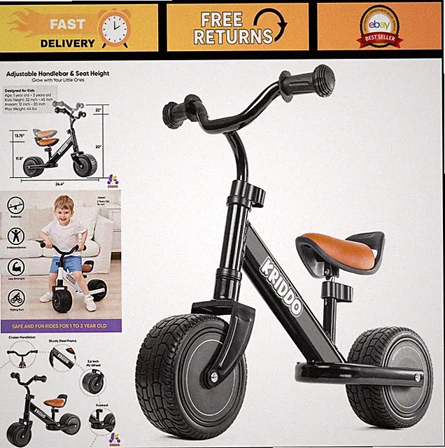 Balance Bike for 1-2 Year Olds, Mini Cruiser for Toddlers, First Birthday Gift