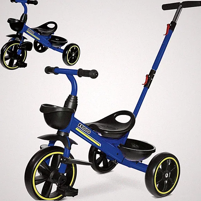 KRIDDO 2in1 Toddler Tricycle for Ages 18 Months to 5 Years Old Extended Push...