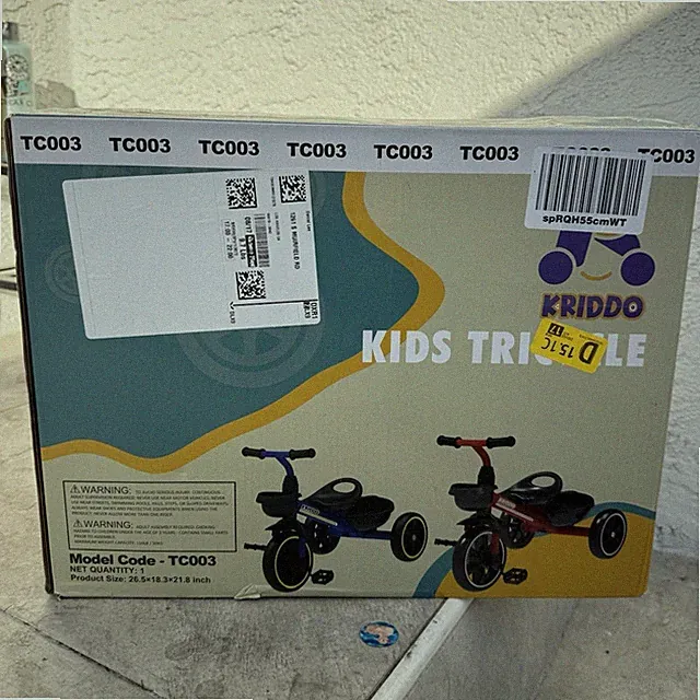 KRIDDO Kids 3-Wheel Tricycle Ride-On, TC003 Model Code (MPN TC003)