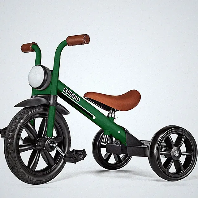 KRIDDO Kids Tricycles Age 2 Years to 5 Years, 12 Inch Puncture Free Rubber Wheel