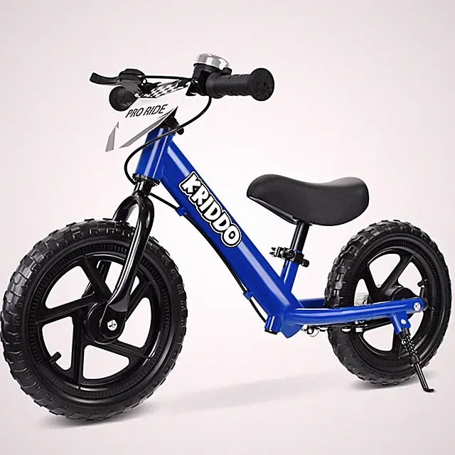 KRIDDO Pro Toddler Balance Bike 2+ Year Old with Hand Brake Standard, Blue