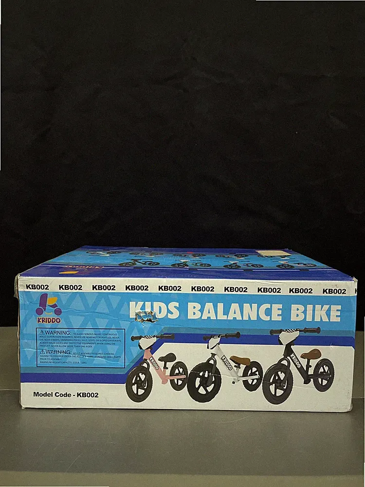 KRIDDO Toddler Balance Bike 2 Year Old, Age 18 Months to 5 Years Old, 12 Inch Pu