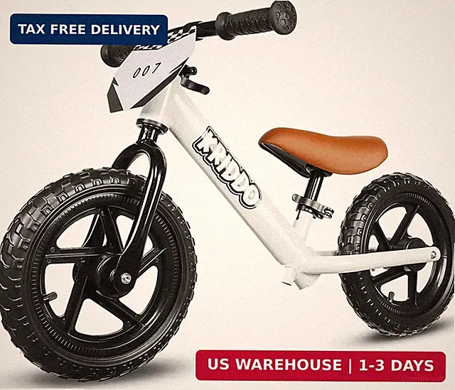 KRIDDO Toddler Balance Bike 2 Year Old, Age 24 Months to 5 Years Old, 12 Inch Pu